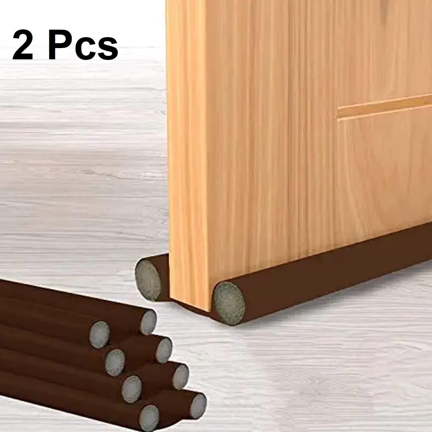 Door Protector - Door Draft Fabric Cover Guard Door Gap Sealer Protector Door Mounted Door Stopper Door Mounted Door Stopper Sound - Proof Reduce Noise Waterproof - Brown (Pack Of 2) - DripX Store