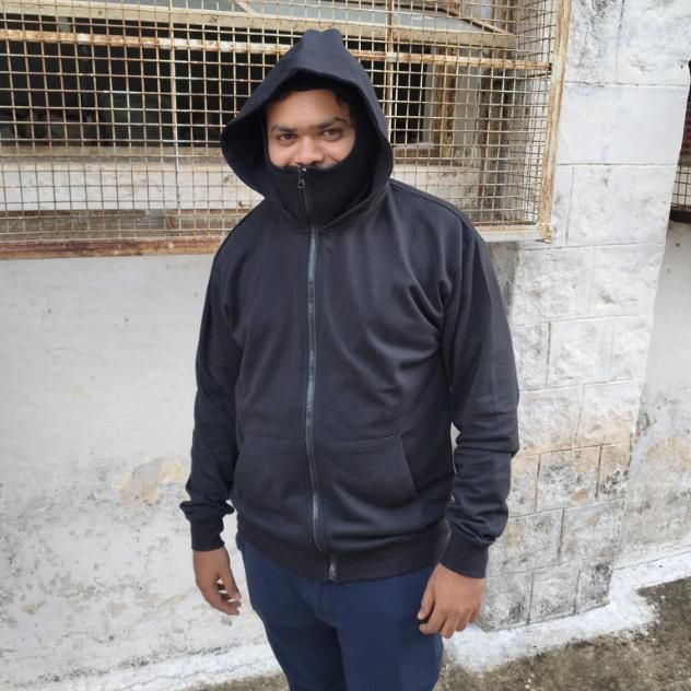 Men's Full Sleeves Zipper Hoodie with Mask - DripX Store