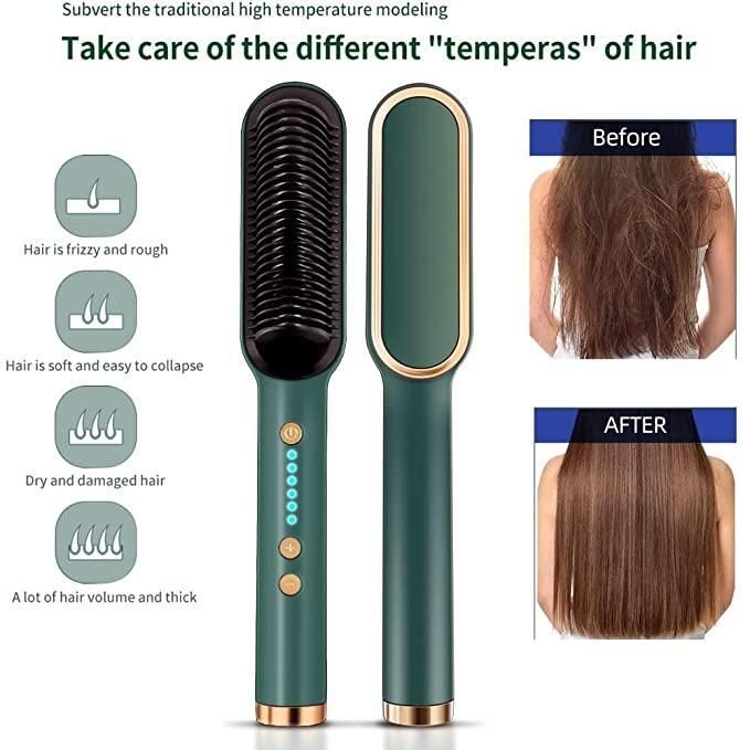 Professional Electric Hair Straightener Comb Brush - DripX Store