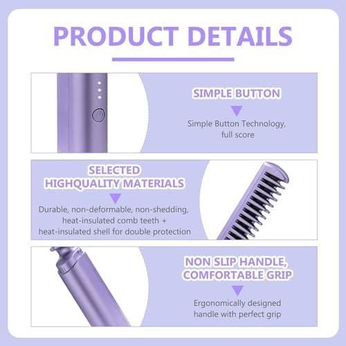 Rechargeable Hot Comb Hair Straightener - DripX Store
